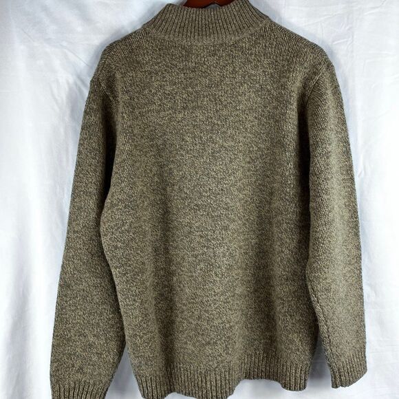 L.L. Bean Lambswool Henley Sweater – Men’s Large Tan Brown - Picture 3 of 5